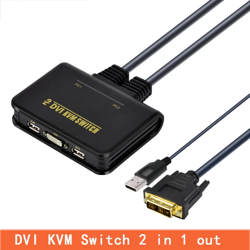 2 Port USB DVI Kvm Switch USB 2.0 DVI KVM Converter