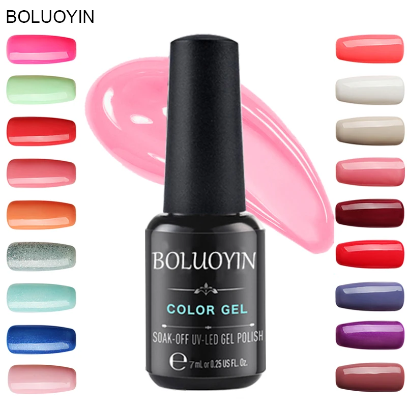 

Enamel Nail Polish Gel Polish High Quality Nail Art Salon Tips Hot Sale Nail Color 7 ml Soak Off Organic LED UV Nail Gel Varnish