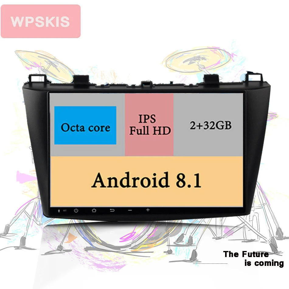 Discount 1024*600 Android 8.1 car dvd gps For Mazda 3 Axela 2009 2010 2011-12 Autoradio Multimedia Audio Stereo Navigation System player 1