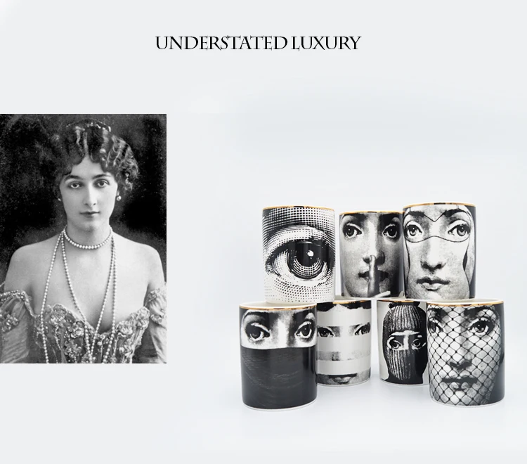 Fornasetti подсвечники украшения для дома рукодельные Керамика Jar Организация цветов горшки шкатулка ретро Lina уход за кожей лица чашки канделябры