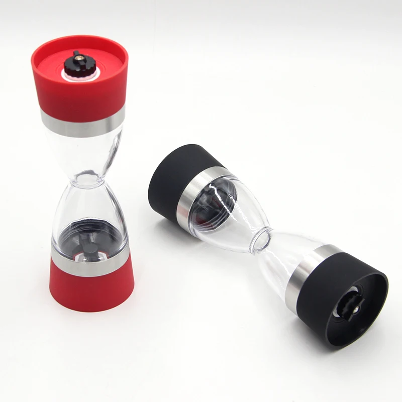 Amy Mill Manual Hourglass Shape Salt Pepper Mills Adjustable Shaker