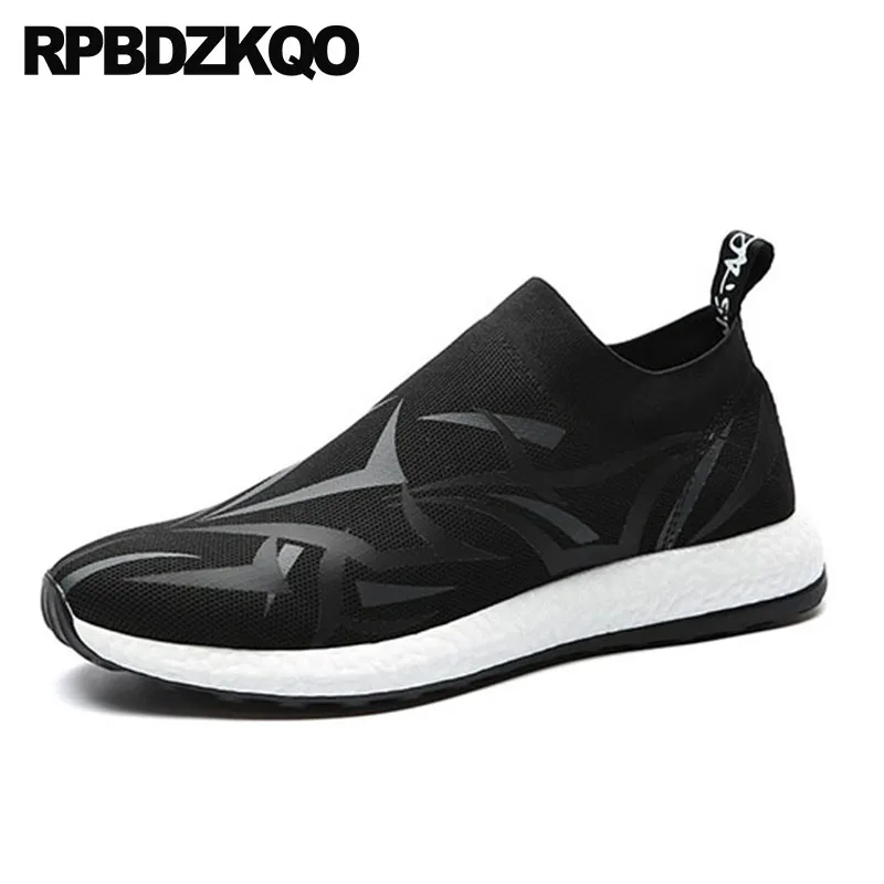 

Sneakers White Designer Fashion Round Toe Comfort Trainers Black Men Rubber 2018 New Lace Up Summer Breathable Mesh Casual Shoes