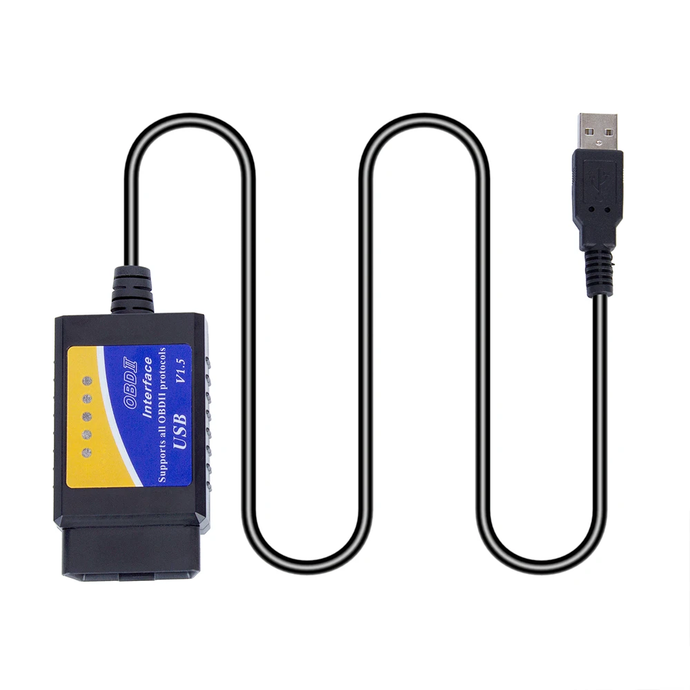 ELM 327 V1.5 OBD 2 ELM327 USB интерфейс CAN BUS сканер диагностический инструмент кабель Код