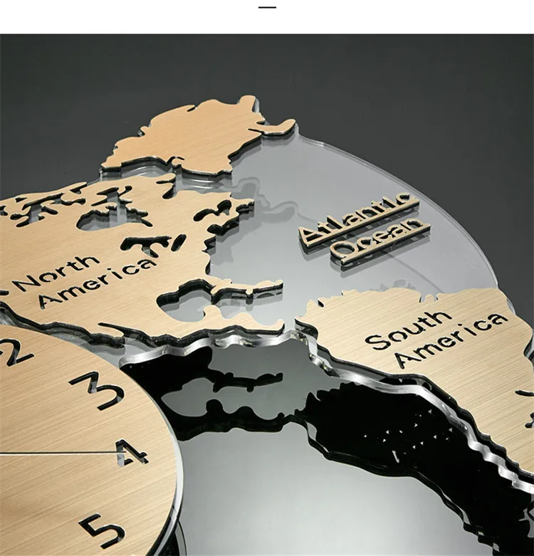 Скандинавские декоративные карта мира часы и часы Современные Простые атмосферные личности креативные модные часы и часы
