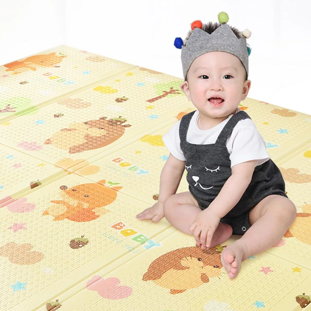 

Baby Play Soft Mat XPE Thickening Green Living Room Rugs Special Stitching Folding Mat Nontoxic Odorless Carpet