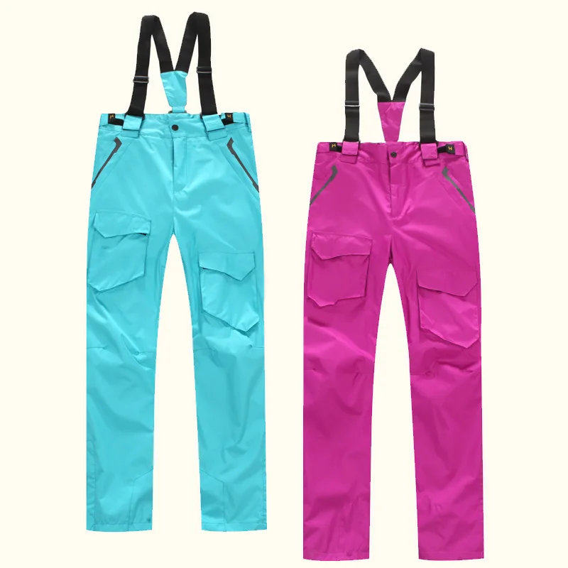 

New authentic outdoor trousers men and women couple new autumn and winter detachable thick waterproof ski pants