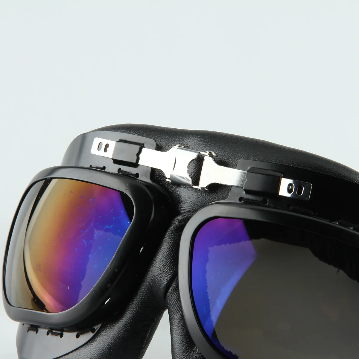 Posbay красочные мотоциклетный шлем очки Винтаж Мотокросс черный PU дизайн грязи велосипед гоночные очки кафе гоночные очки