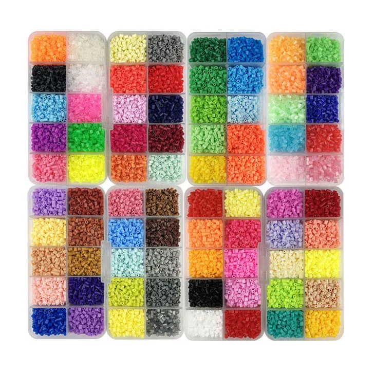 2.6mm Mini Hama Beads 80Colors kits perler PUPUKOU Beads Tool and template Education Toy Fuse Bead Jigsaw Puzzle 3D For Children 10