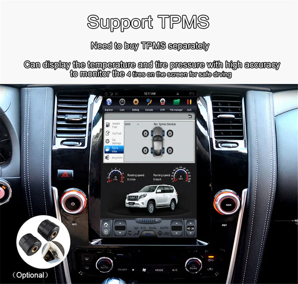 Flash Deal 12.1"Tesla style Silver Android 6.0 Car GPS Map Navigation For NISSAN PATROL 2010-2018 multimedia radio tape recorder No dvd 17