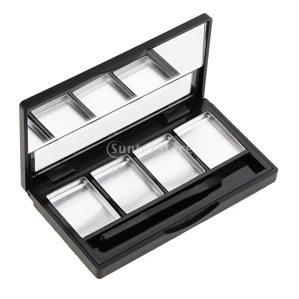 Empty Makeup Palette Eyebrow Powder Eyeshadow Blush Lip Gloss DIY  Case With Mirror Brush Set