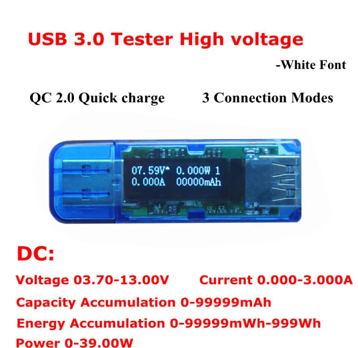 USB 3 0 высоковольтный 4 бит OLED детектор Вольтметр Амперметр Мощность Напряжение