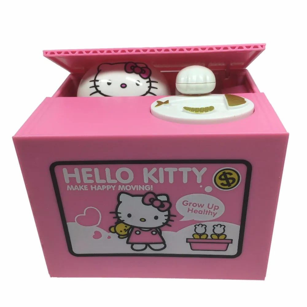 Cat kitty electronic piggy bank coin box JAPAN new Mikeneko cat with three color 