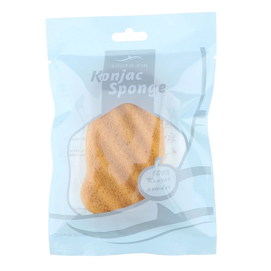 100% Natural Konjac Soft Puff Face Body Wash Cleaning Sponge Facial Sponge with Activated Bamboo Charcoa