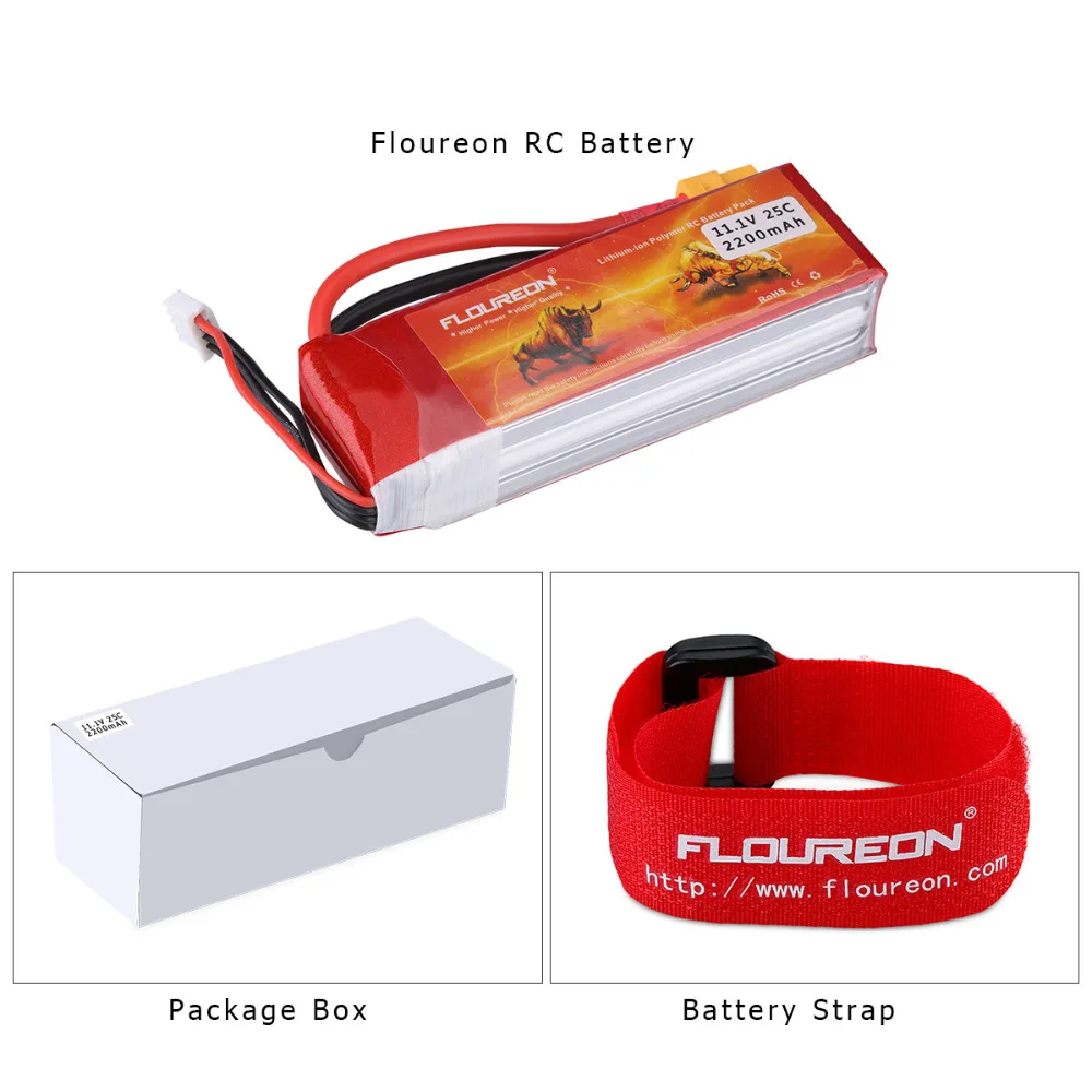 FLOUREON 25C 3S Lipo батарея 11 1 V 2200mAh XT60 Разъем для RC вертолета самолета автомобиля