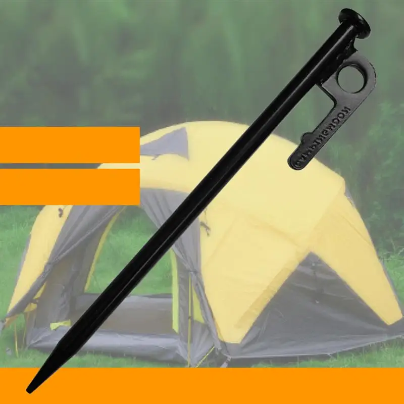 Колышки для палатки сверхмощный Сталь прочные колышки для палатки колышек для на открытом воздухе, Восхождение Кемпинг Пеший Туризм черный