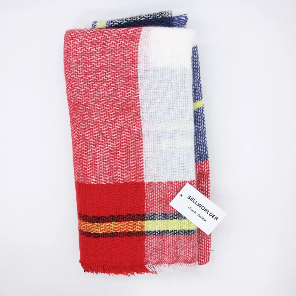 SELLWORLD 16 Styles 2018 Celebrity Big Brand Square Style Women Winter Scarf Long Size Warm Fashion Scarves & Wraps plaid