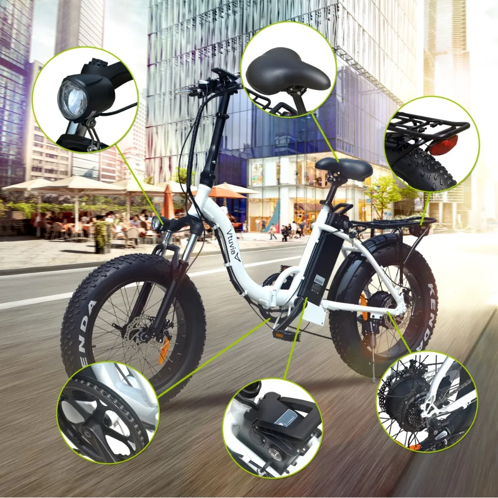 Черный цвет 20 дюймов складная рама E bike 4 0 дюйм. Толщина шина 48V 500W 12Ah литиевая