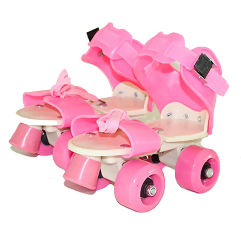 

Children Two Lines Roller Skates Double Row 4 Wheel Skating Shoes Adjustable Size Sliding Inline Patines En Linea Kids'Gift IB02