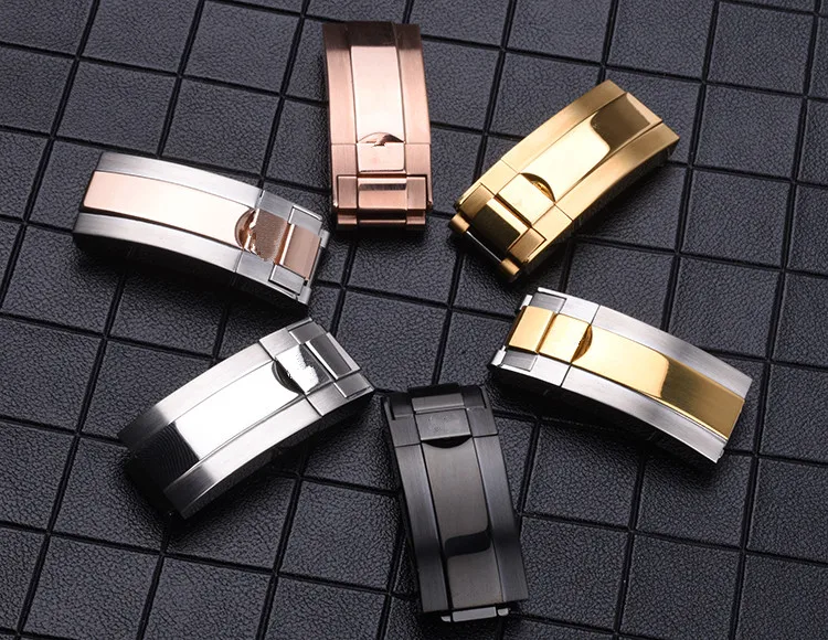 

9mm Accessories Combination folding Buckle Watchband watch band clasp For Role strap for Daytona Submariner OYSTERFLEX Bracelet