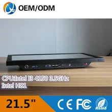 21.5 ” all in one pc with I3 3.5GHz cpu Resistive touch screen Resolution 1920X1080 2GB RAM 32GB SSD embedded PC