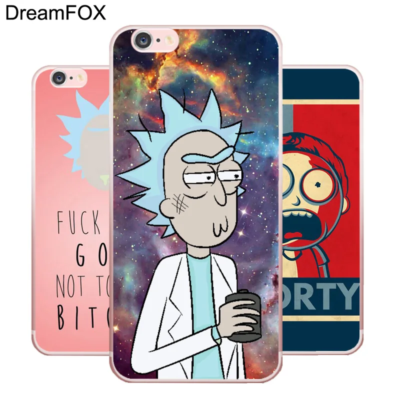 Koop DREAMFOX L349 Rick En Morty Zachte TPU Silicone Case Cover Voor Apple iPhone XR XS Max 8X7 6 6 s Plus 5 5 s SE 5C 4 4 s