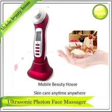 Портативный Galvanic Spa Ультразвуковой Glavanic СВЕТОДИОДНЫЙ Фотон Иона Подтяжки Кожи, Отбеливание Лечение Акне Микро Вибрации Салон Машины