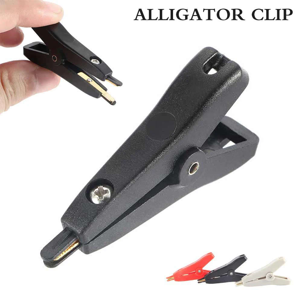 

LCR Copper Insulation Positive and Negative Poles Circuit Board Probe Cable Resistance Test Duckbill Type Alligator Clip