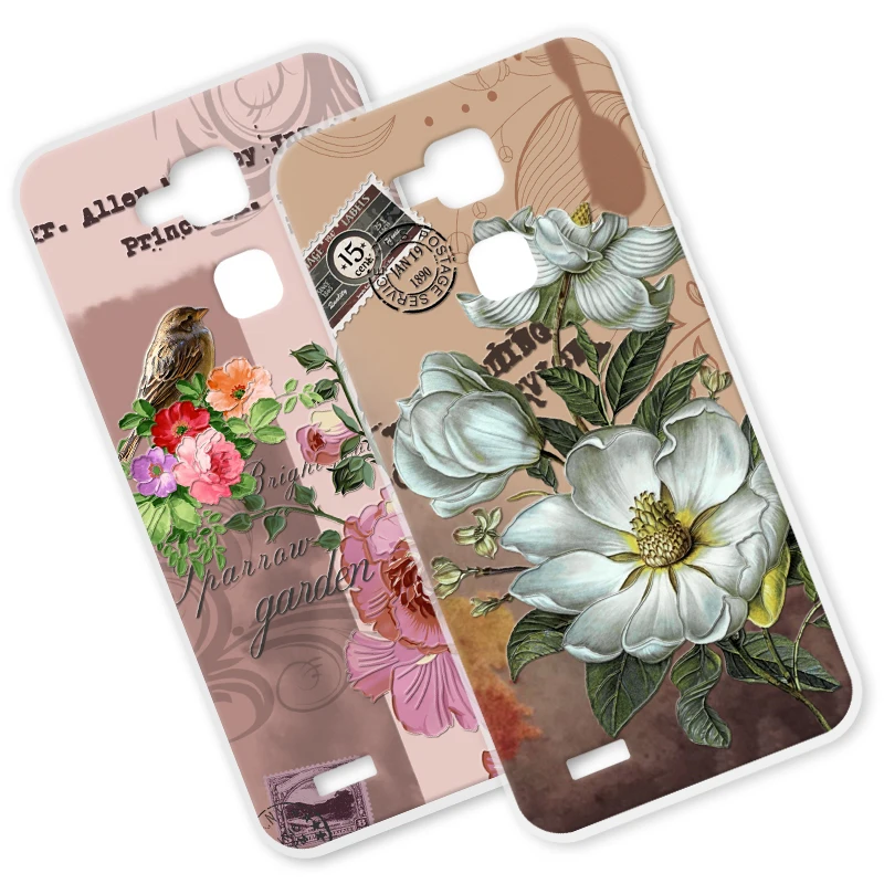 

ShuiCaoRen Soft Silicone Phone Case For Huawei Mate S 7 Relief Flower Shockproof Cover For Huawei Mate 8 Phone Cases