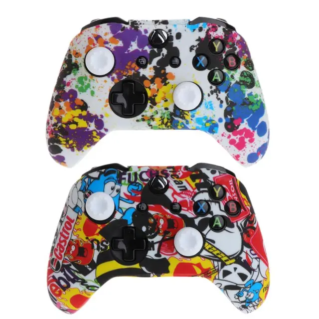 Best Price Popular Silicone Gamepad Cover + 2 Joystick Caps For XBox One X S Controller Soft Anti Slip Protective Skin Case