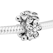 Подходит для браслетов Pandora DAZZLING Daisies амулеты 925 пробы-серебро-ювелирные бусины