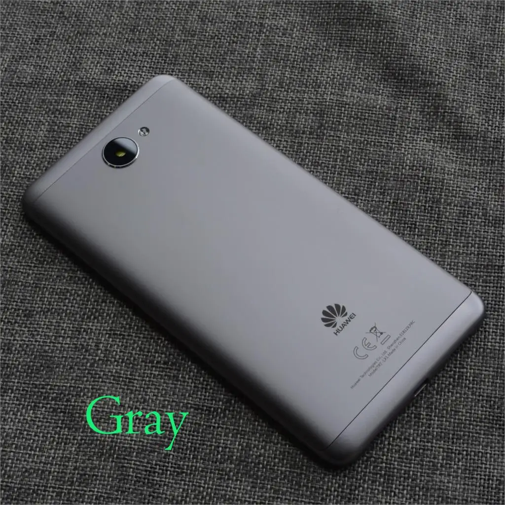 Аккумулятор задняя крышка корпус чехол для huawei Y7 - Цвет: gray