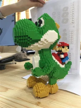 

HC Magic Blocks Big size Yoshi Mini Blocks Mario Micro Block Anime DIY Building Toys Juguetes Auction Model toy Kids Gifts 9020
