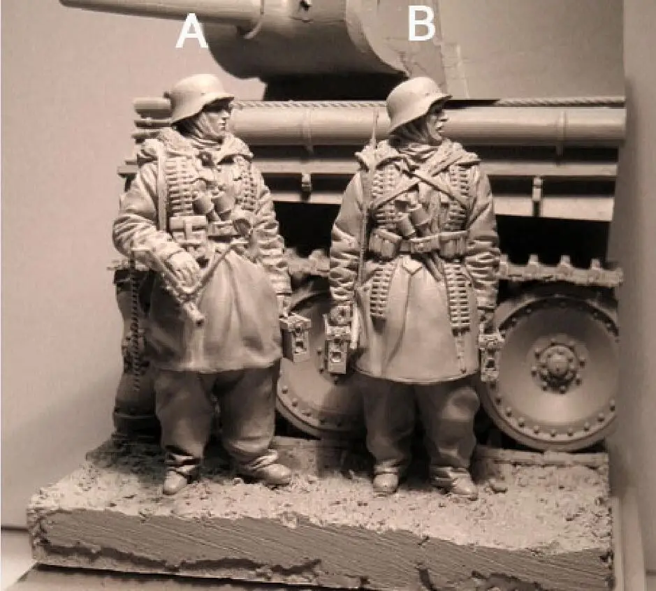 

1/35 WWII Panzer Grenadier 'Machine Gun Team' Resin kit Figure soldiers GK Uncoated No colour