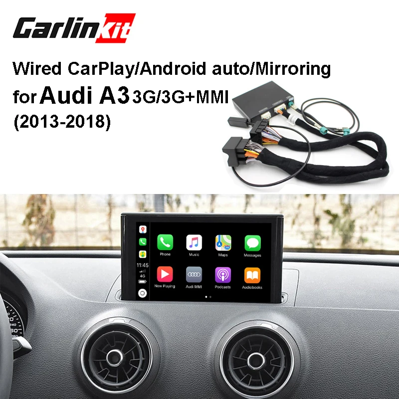 Carlinkit Wired Apple CarPlay Decoder for Audi A3 B9 3G/3G+MMI 2013