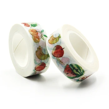 

A Variety of Cartoon Fruit Washi Tape Adhesive Tape Diy Scrapbooking Sticker Pad Diary Decoration Masking Tape Size 15mm*10m