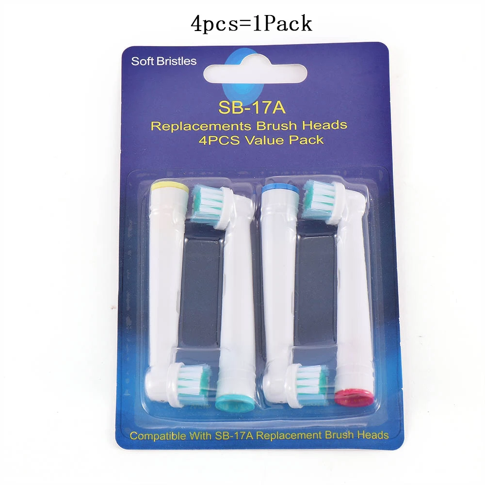 

New 4PCS charged Toothbrush Heads Replacement For Oral B Nozzles Soft Bristle Vitality Dual Clean Hygiene Care SmartSeries