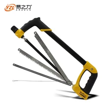 Регулируемый ножовка ручной инструмент с рамкой из алюминиевого сплава и удобной ручкой для резки дерева, металлического волокна