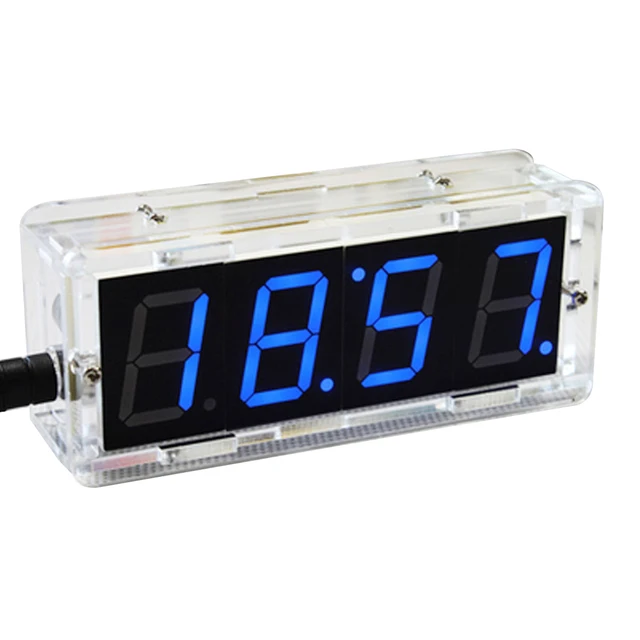 DIY Digital LED Large Screen Display Clock kit with casein Alarm