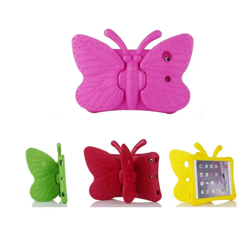 

Tablet EVA Soft Shockproof Case for iPad Mini 1 2 3 Cartoon 3D Butterfly Stand Table Cover for Mini 123 Kids Safe Case Alabasta