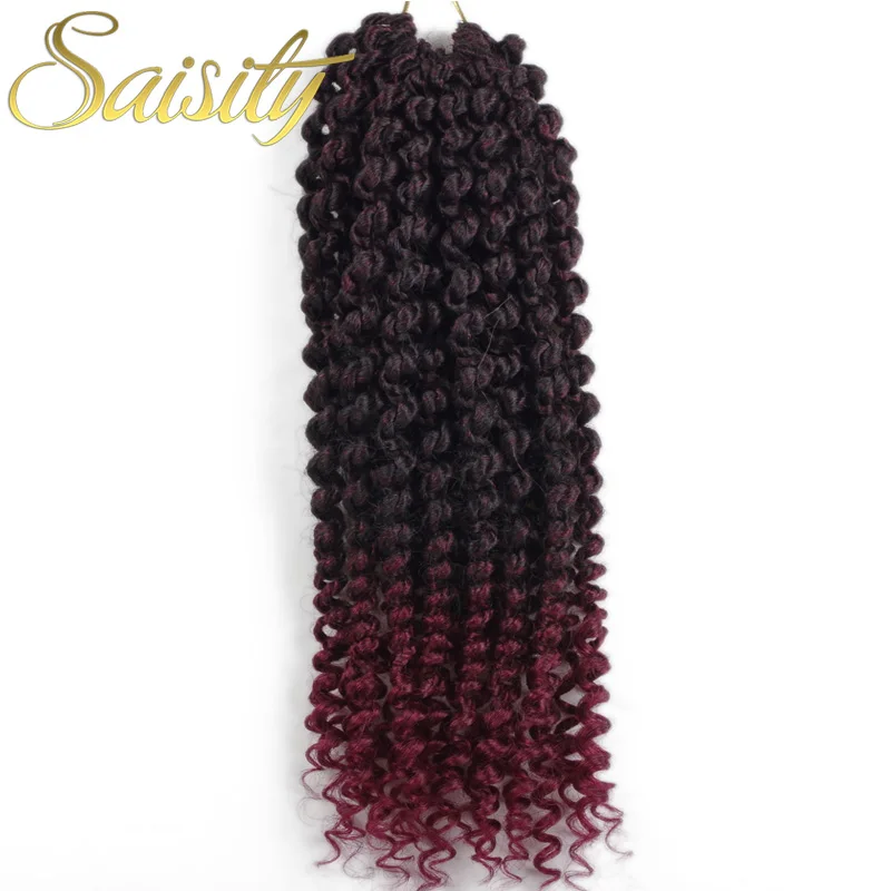 Saisity Ricci Estensioni Dei Capelli Del Crochet Ombre Intrecciare I Capelli Alla Rinfusa Della Boemia Dei Capelli Sintetica Resistente Al Calore Per Uncinetto Trecce