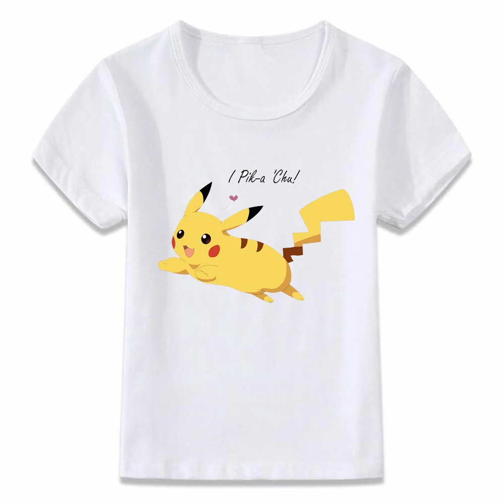 Kids Clothes T Shirt Matryoshka Pikachu Evolution Pichu Pokemon T-shirt for Boys and Girls Shirts Tee oal009 - Цвет: oal009k