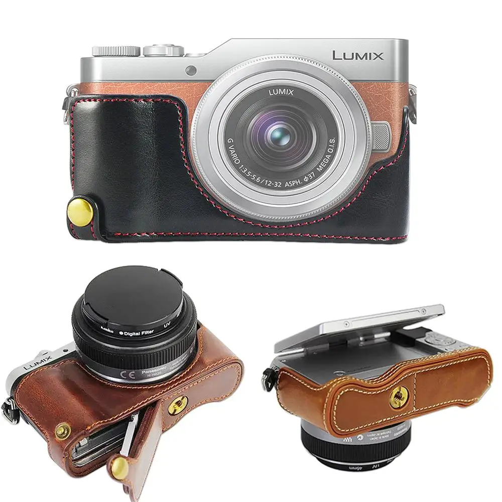 Полный корпус Точная посадка pu кожаный чехол для цифровой камеры сумка Panasonic Lumix DC
