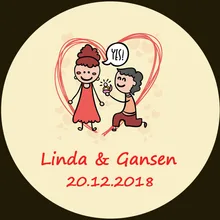 100 шт Оригинальная наклейка и индивидуальный логотип свадебный стикер s дизайн ваш собственный стикер s персонализированные наклейки Boda