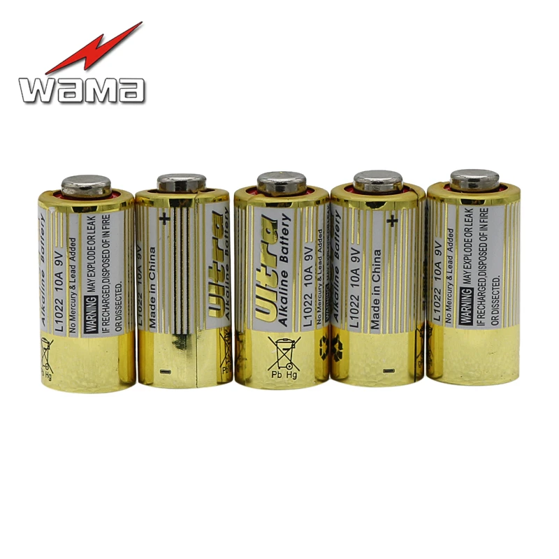 5pcs/Pack Wama 10A 9V L1022 Primary Dry Batteries for Doors Shutter