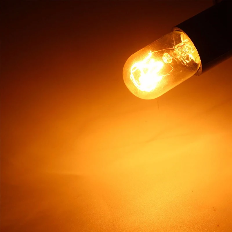 3PCS 220V High Temperature Bulb 15W E14 300 Degree Microwave Oven Light Bulbs Cooker Tungsten Filament Lamp Bulbs Salt Light