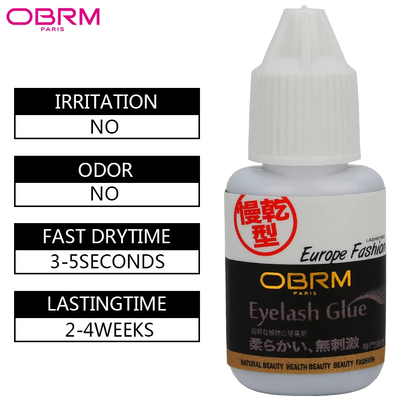 

10ml,slow dry 3~5 seconds NO odor no simulation lash glue eyelash glue eyelash extension glue for Personal grafting
