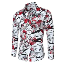 Couldstyle 2017 Marke Neue Männer Shirts Freizeit Flora Langarm Geschäfts Formalen Shirt Qualität Slim Fit Männer Importierte-kleidung