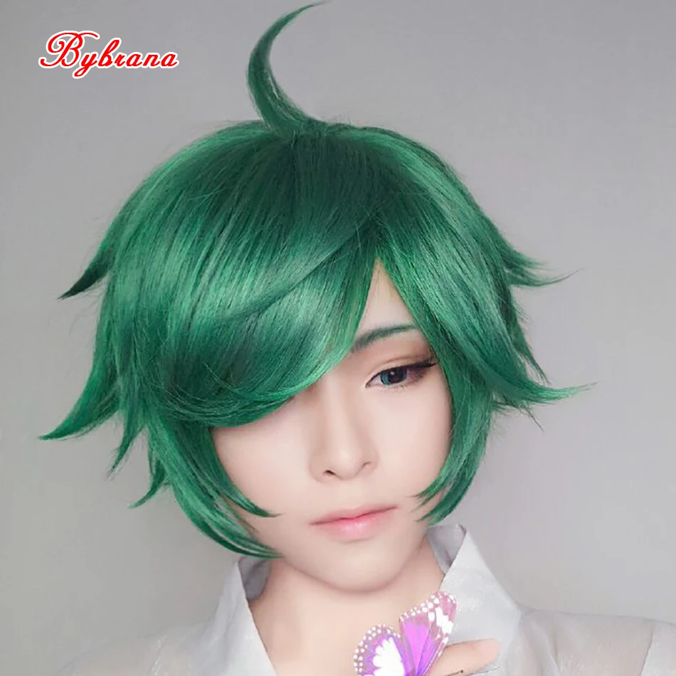 Bybrana Corto Verde Oscuro Peluca De Moda De Alta Calidad A Prueba De Calor Sintetica Del Pelo Juego Anime Peluca Cosplay Del Pelo Wig Cosplay Cosplay Gamecosplay Anime Aliexpress