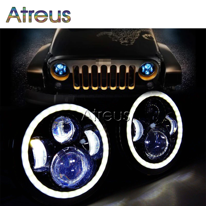Автомобильная фасветильник Atreus в сборе для Jeep Wrangler JK CJ аксессуары 1 пара 7 дюймов 40