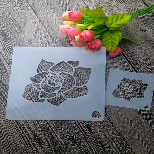diamond shaped petals scrapbooking tool card diy album masking spray